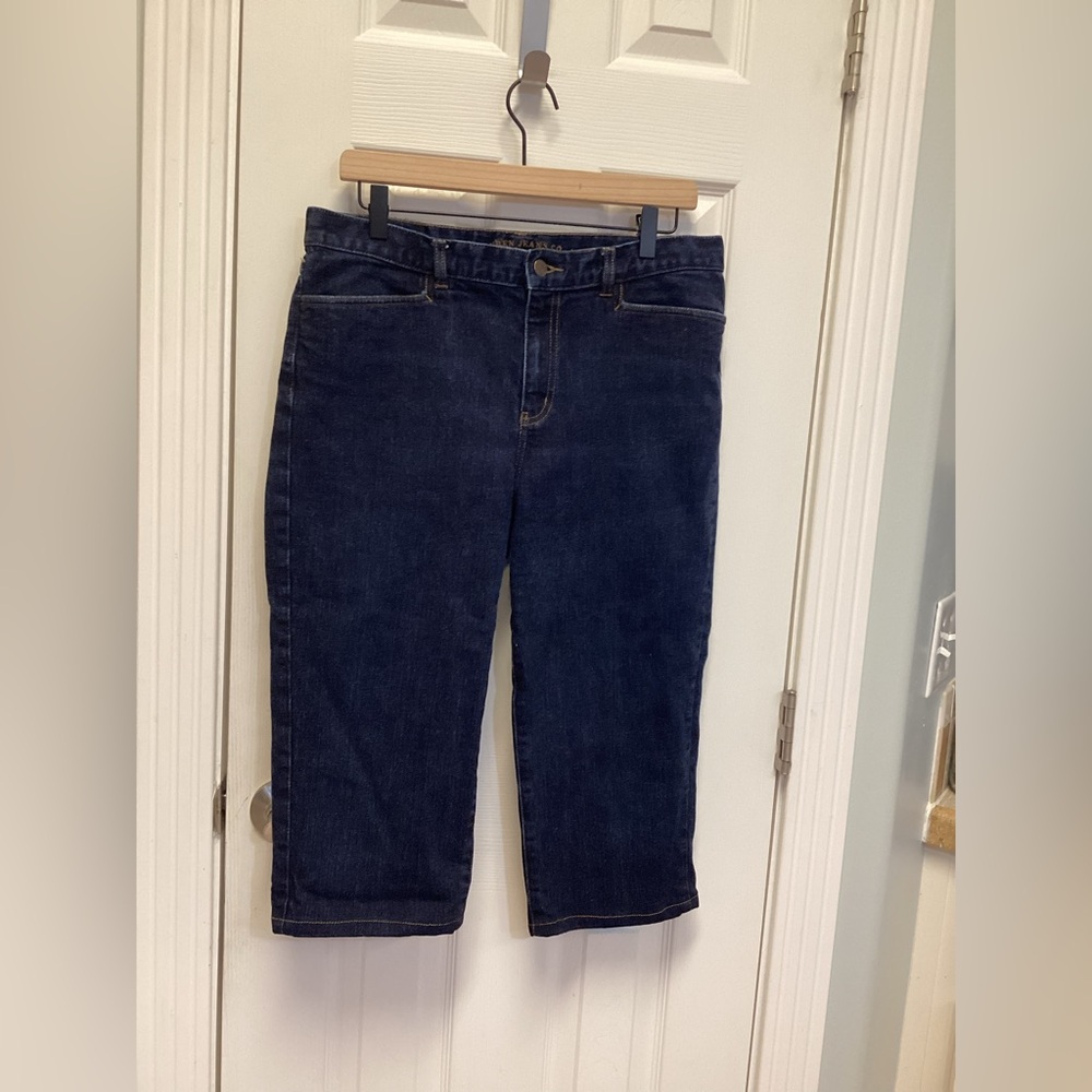 Lauren Ralph Lauren women’s SZ 10 classic mid calf jeans dark wash denim preppy